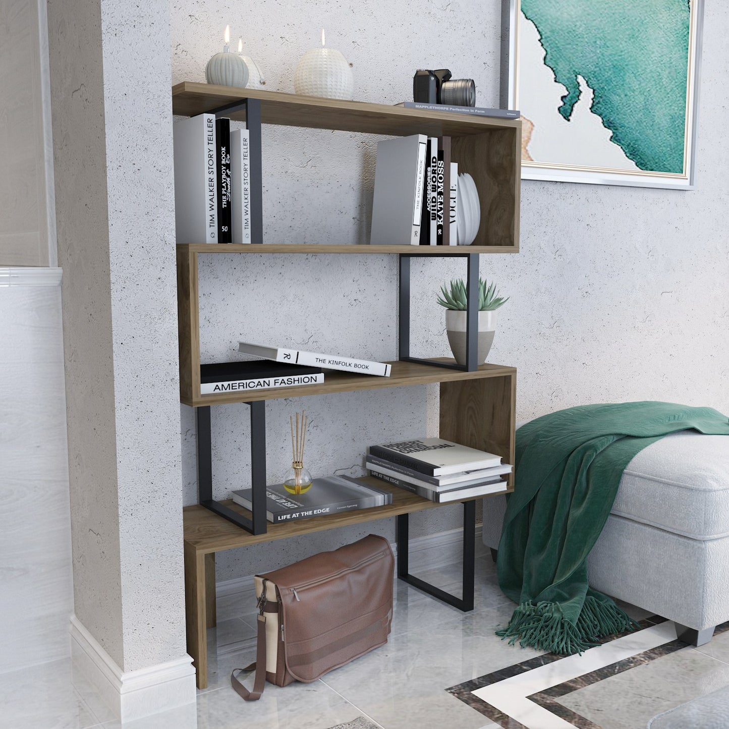 Βιβλιοθήκη 91,5 × 29,5 × 124,5 εκ. Δρυς Μαύρο GR875ZNA3624