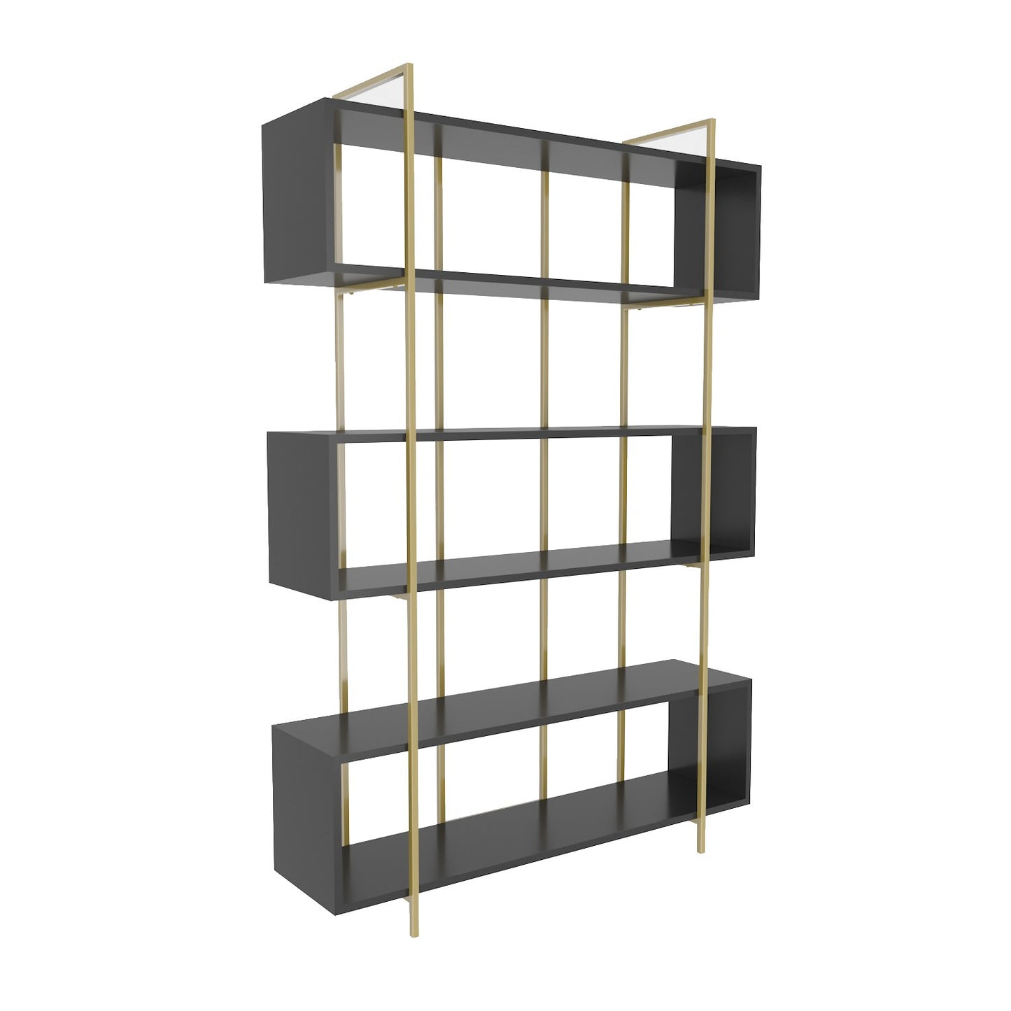 Βιβλιοθήκη 120 × 29,6 × 180 εκ. Ανθρακί Χρυσό GR875ZNA4509