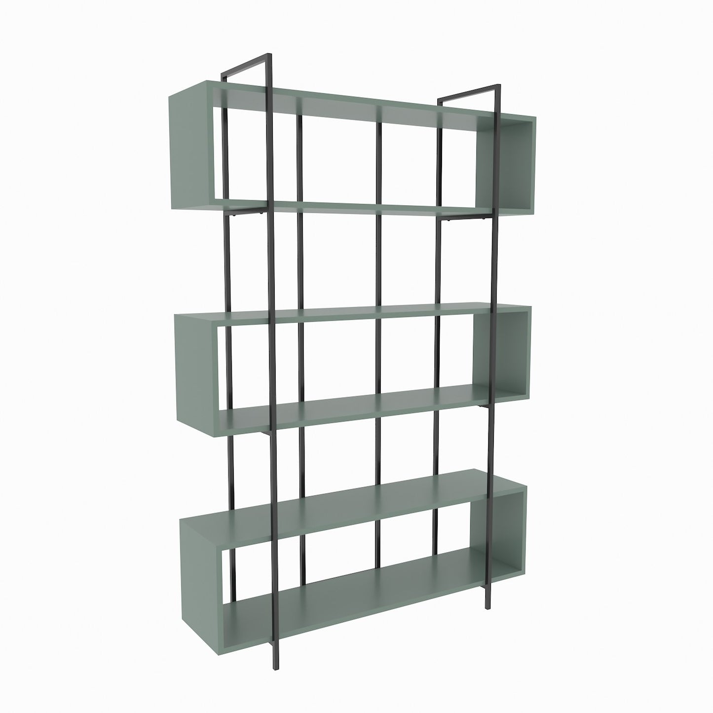 Βιβλιοθήκη 120 × 29,6 × 180 εκ. Πράσινο Μαύρο GR875ZNA4514