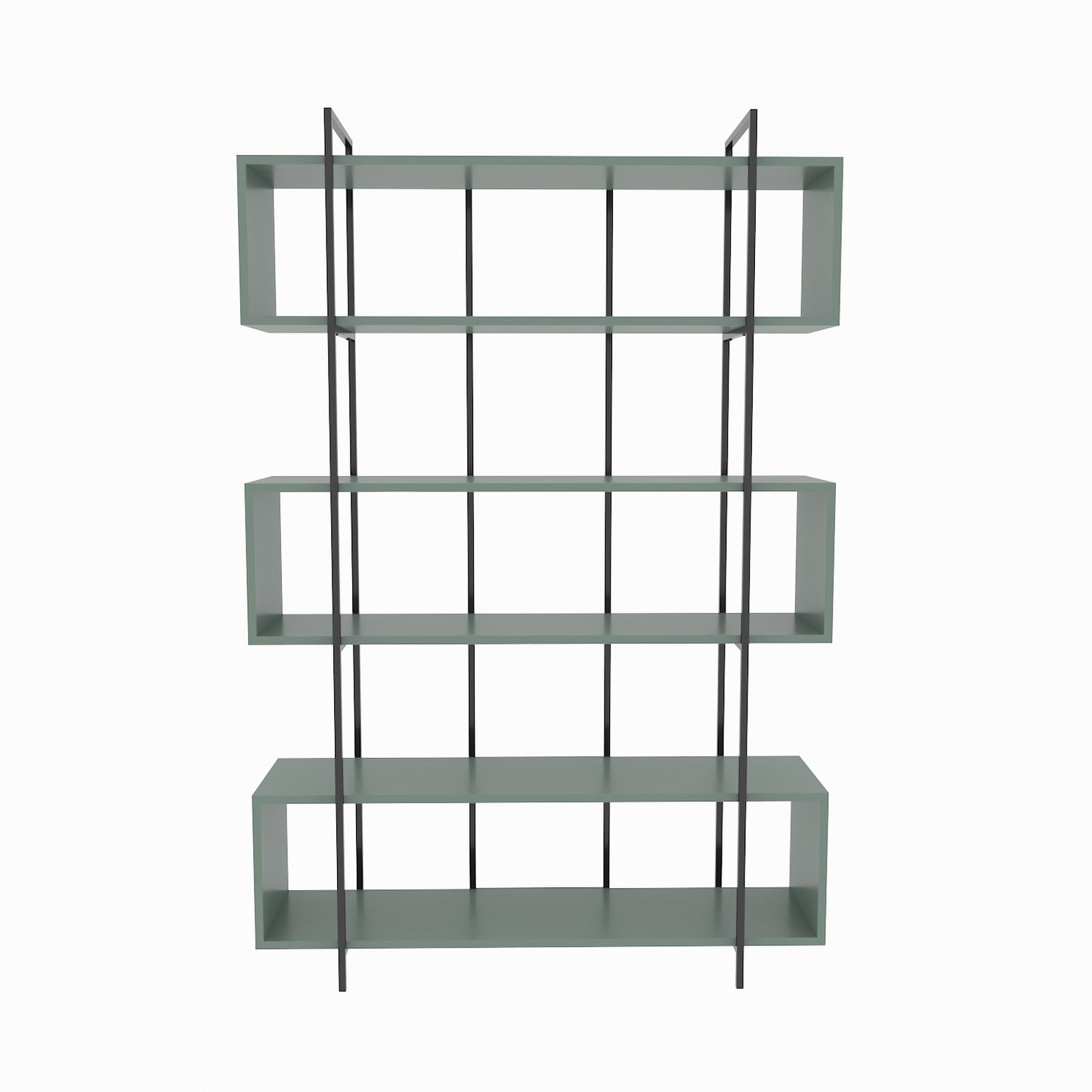 Βιβλιοθήκη 120 × 29,6 × 180 εκ. Πράσινο Μαύρο GR875ZNA4514