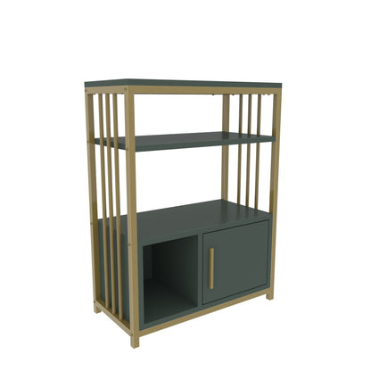 Βιβλιοθήκη 60 × 29,6 × 80 εκ. Πράσινο Χρυσό GR875ZNA4529