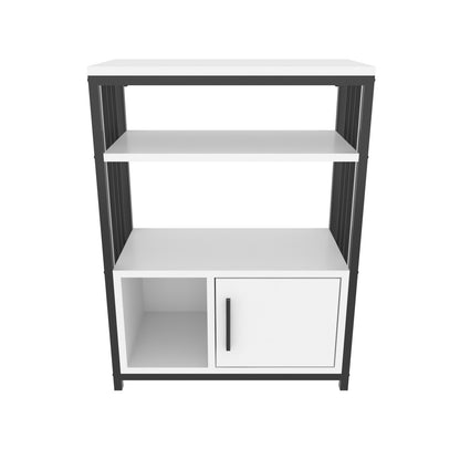 Βιβλιοθήκη 60 × 29,6 × 80 εκ. Λευκό Μαύρο GR875ZNA4533