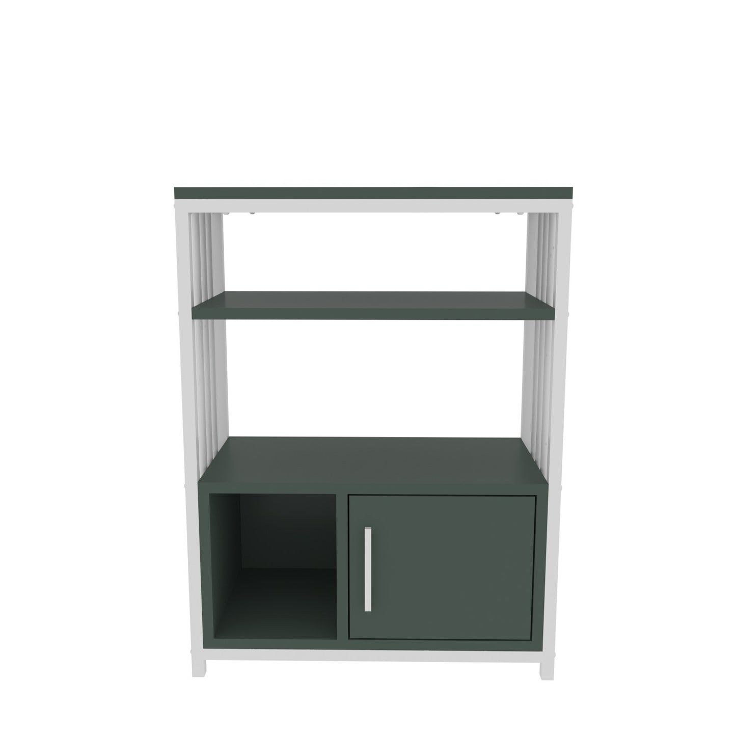 Βιβλιοθήκη 60 × 29,6 × 80 εκ. Πράσινο Λευκό GR875ZNA4534