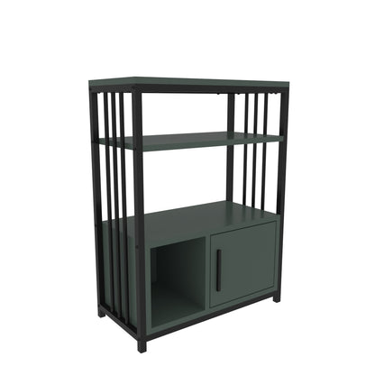 Βιβλιοθήκη 60 × 29,6 × 80 εκ. Πράσινο Μαύρο GR875ZNA4535