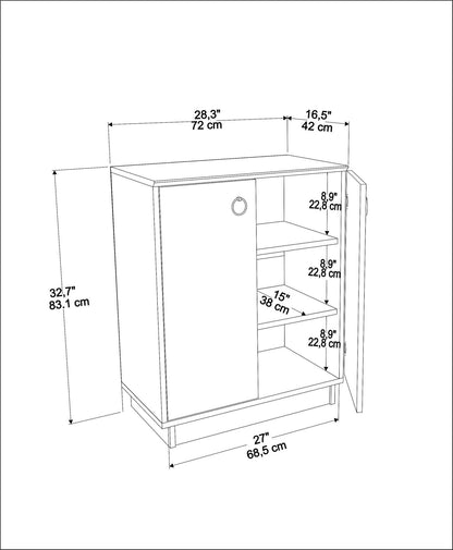 Μπουφές Λευκό
Καρυδί 72x42x83,1cm | 875ZNA4552