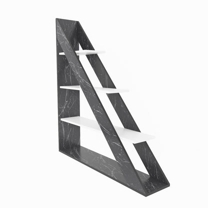 Βιβλιοθήκη 120 × 25 × 131,8 εκ. Marble Λευκό GR875ZNA4559