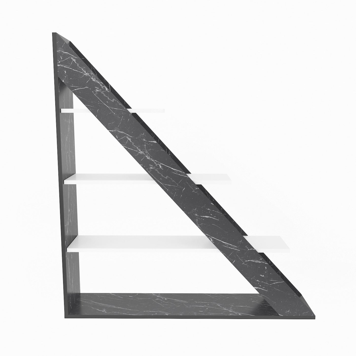 Βιβλιοθήκη 120 × 25 × 131,8 εκ. Marble Λευκό GR875ZNA4559