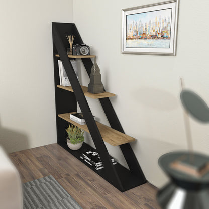 Βιβλιοθήκη 120 × 25 × 131,8 εκ. Μαύρο Δρυς GR875ZNA4561