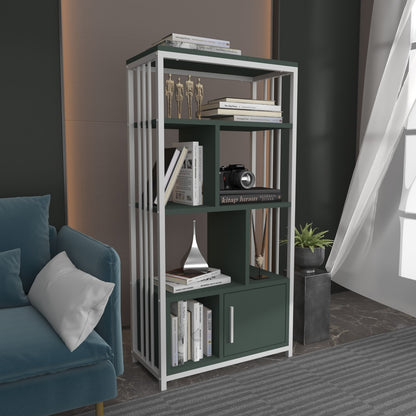 Βιβλιοθήκη 60 × 29,6 × 120 εκ. Πράσινο Λευκό GR875ZNA4566