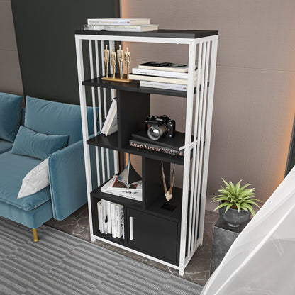 Βιβλιοθήκη 60 × 29,6 × 120 εκ. Μαύρο Λευκό GR875ZNA4570