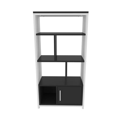 Βιβλιοθήκη 60 × 29,6 × 120 εκ. Μαύρο Λευκό GR875ZNA4570