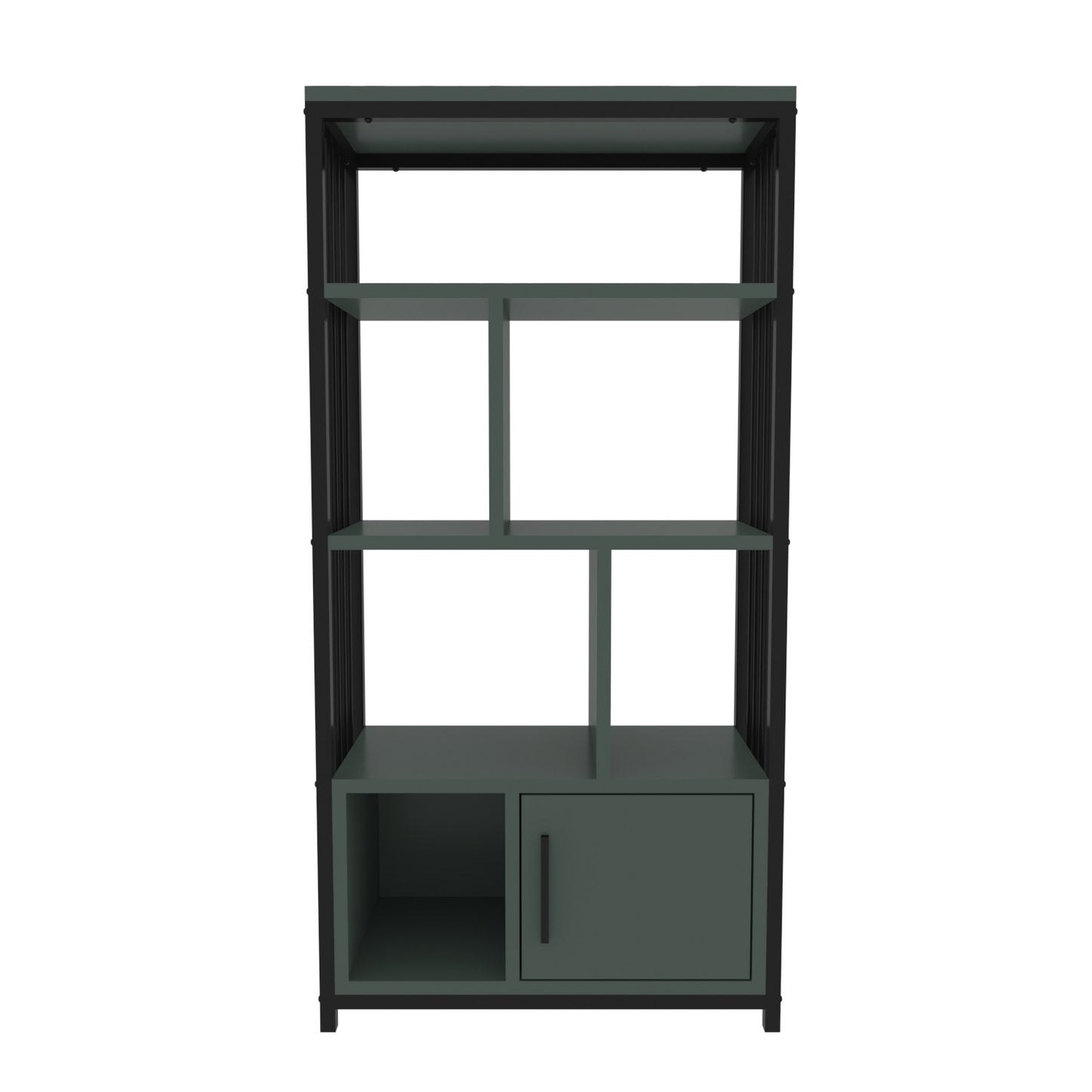 Βιβλιοθήκη 60 × 29,6 × 120 εκ. Μαύρο Πράσινο GR875ZNA4571