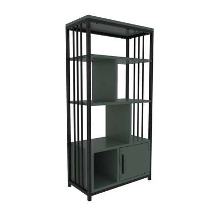 Βιβλιοθήκη 60 × 29,6 × 120 εκ. Μαύρο Πράσινο GR875ZNA4571