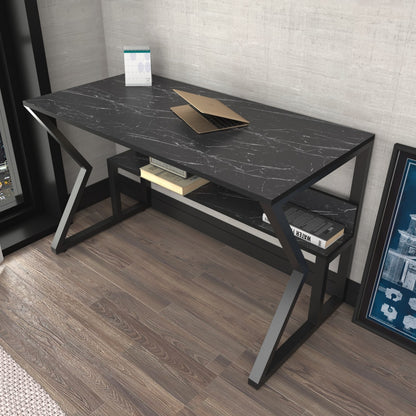 Γραφείο Υπολογιστή και Μελέτης Marble Μαύρο | 875ZNA4572