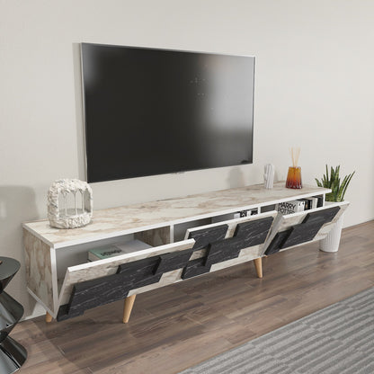 Έπιπλο Τηλεόρασης TV Βάση Σύνθεση Λευκό Marble | 875ZNA4582