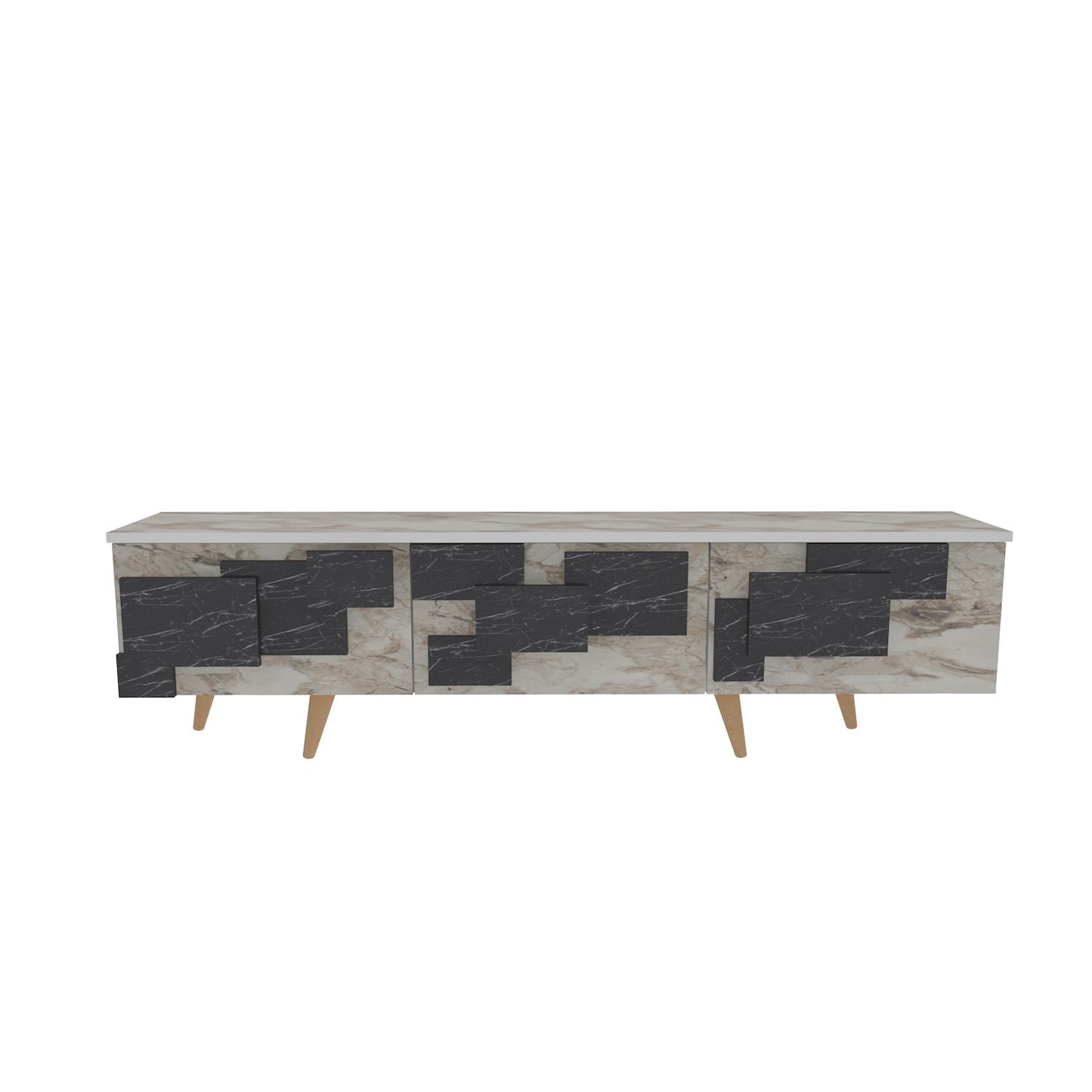 Έπιπλο Τηλεόρασης TV Βάση Σύνθεση Λευκό Marble | 875ZNA4582