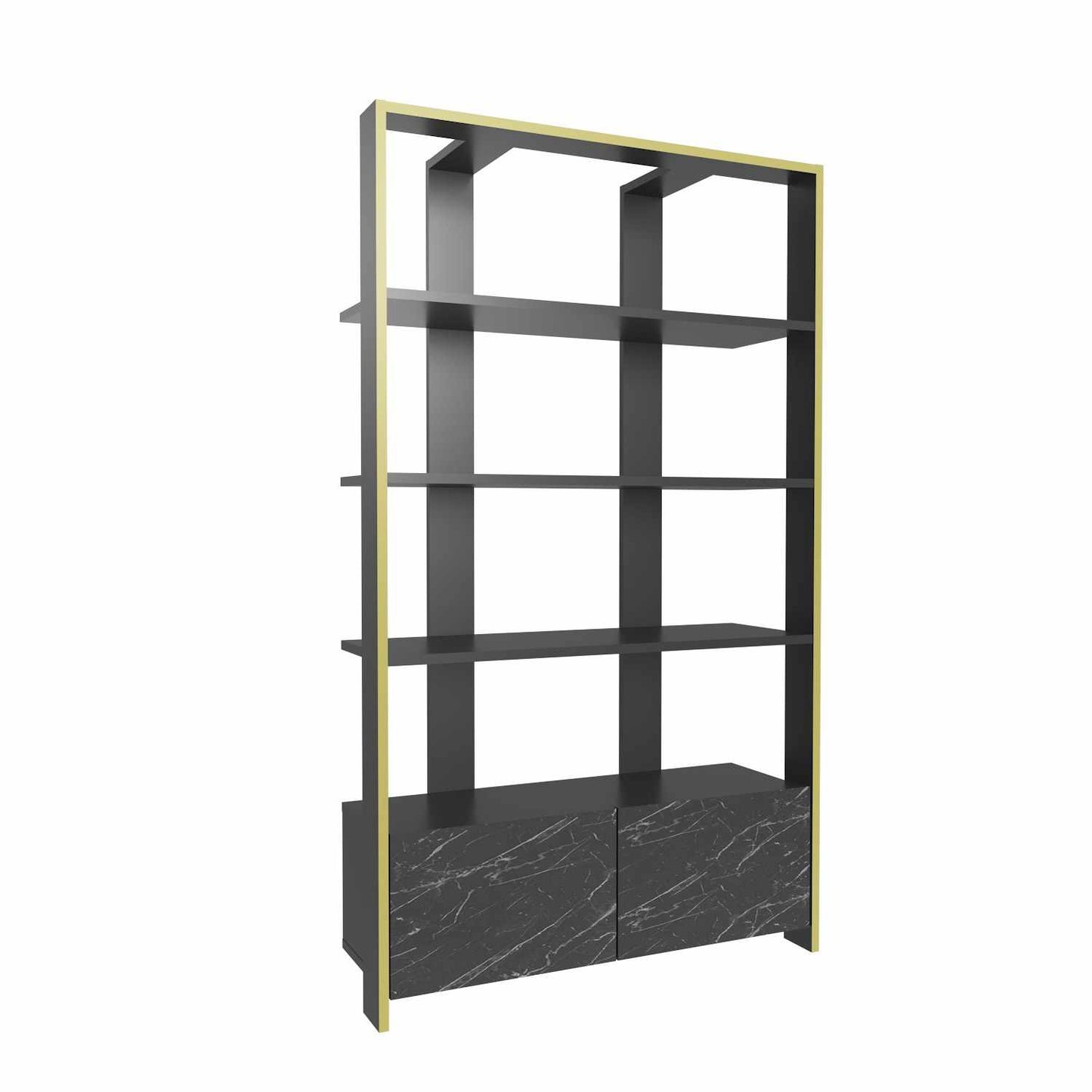 Βιβλιοθήκη 93,6 × 31,5 × 160 εκ. Μαύρο Marble GR875ZNA4616