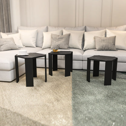 Τραπεζάκι Σαλονιού Μαύρο - Marble 44,5 x 44,5 x 41 εκ GR875ZNA4628