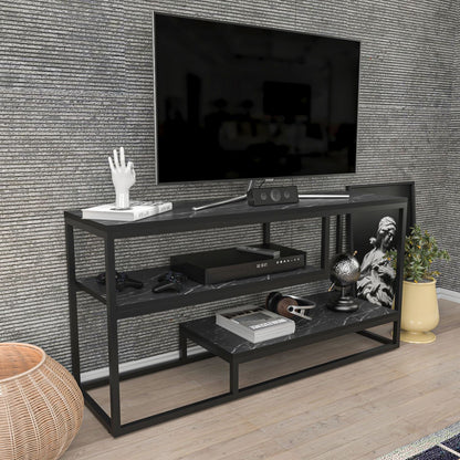 Έπιπλο Τηλεόρασης TV Βάση Σύνθεση Bendire Μαύρο | 875ZNA5315
