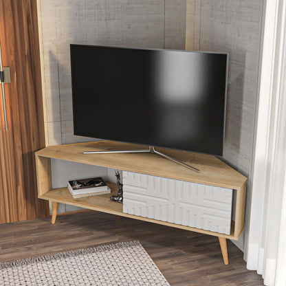 Έπιπλο Τηλεόρασης TV Βάση Σύνθεση Sapphire Δρυς Λευκό | 875ZNA5326
