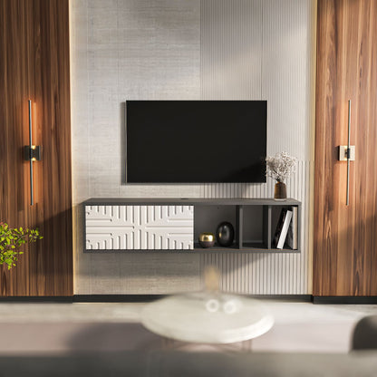 Έπιπλο Τηλεόρασης TV Βάση Σύνθεση Ανθρακί Λευκό | 875ZNA5335