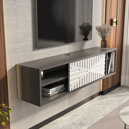 Έπιπλο Τηλεόρασης TV Βάση Σύνθεση Ανθρακί Λευκό | 875ZNA5335