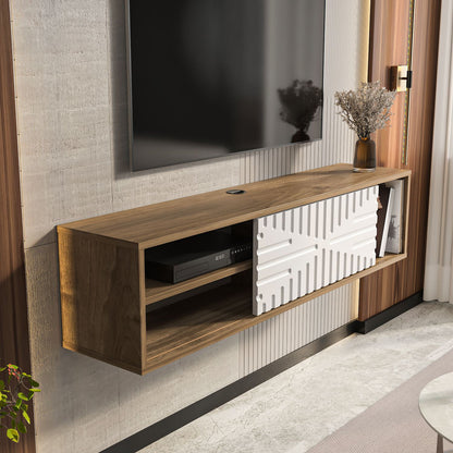 Έπιπλο Τηλεόρασης TV Βάση Σύνθεση Καρυδί Λευκό | 875ZNA5337