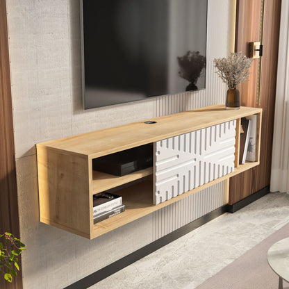 Έπιπλο Τηλεόρασης TV Βάση Σύνθεση Sapphire Δρυς Λευκό | 875ZNA5338
