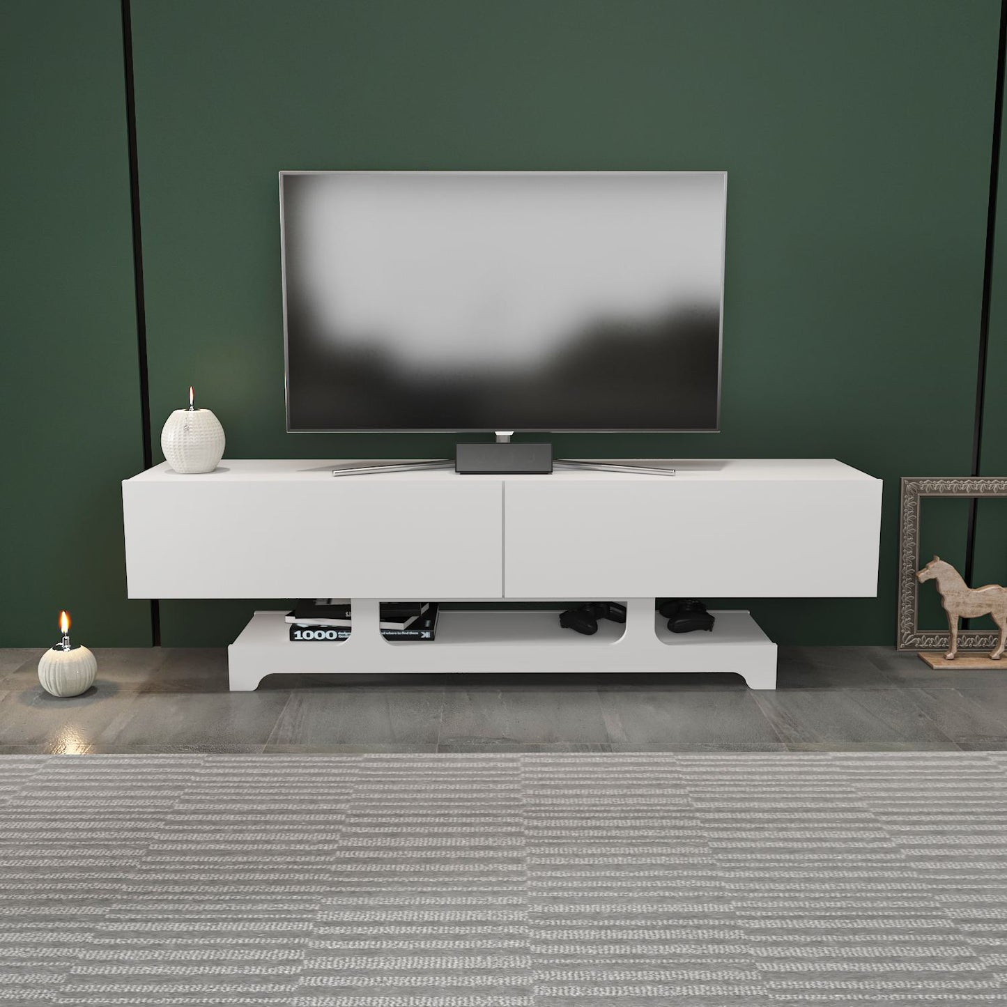 Έπιπλο Τηλεόρασης TV Βάση Σύνθεση Λευκό | 875ZNA5341