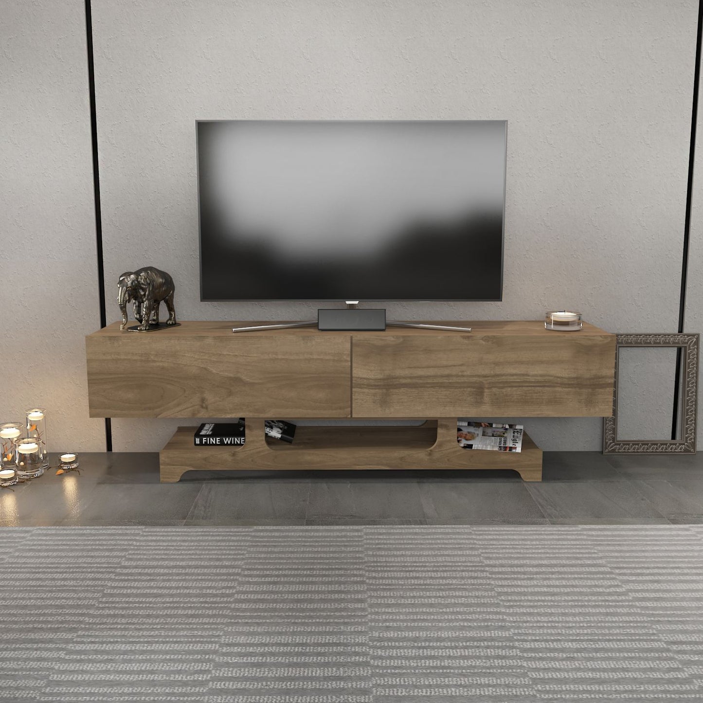 Έπιπλο Τηλεόρασης TV Βάση Σύνθεση Καρυδί | 875ZNA5342