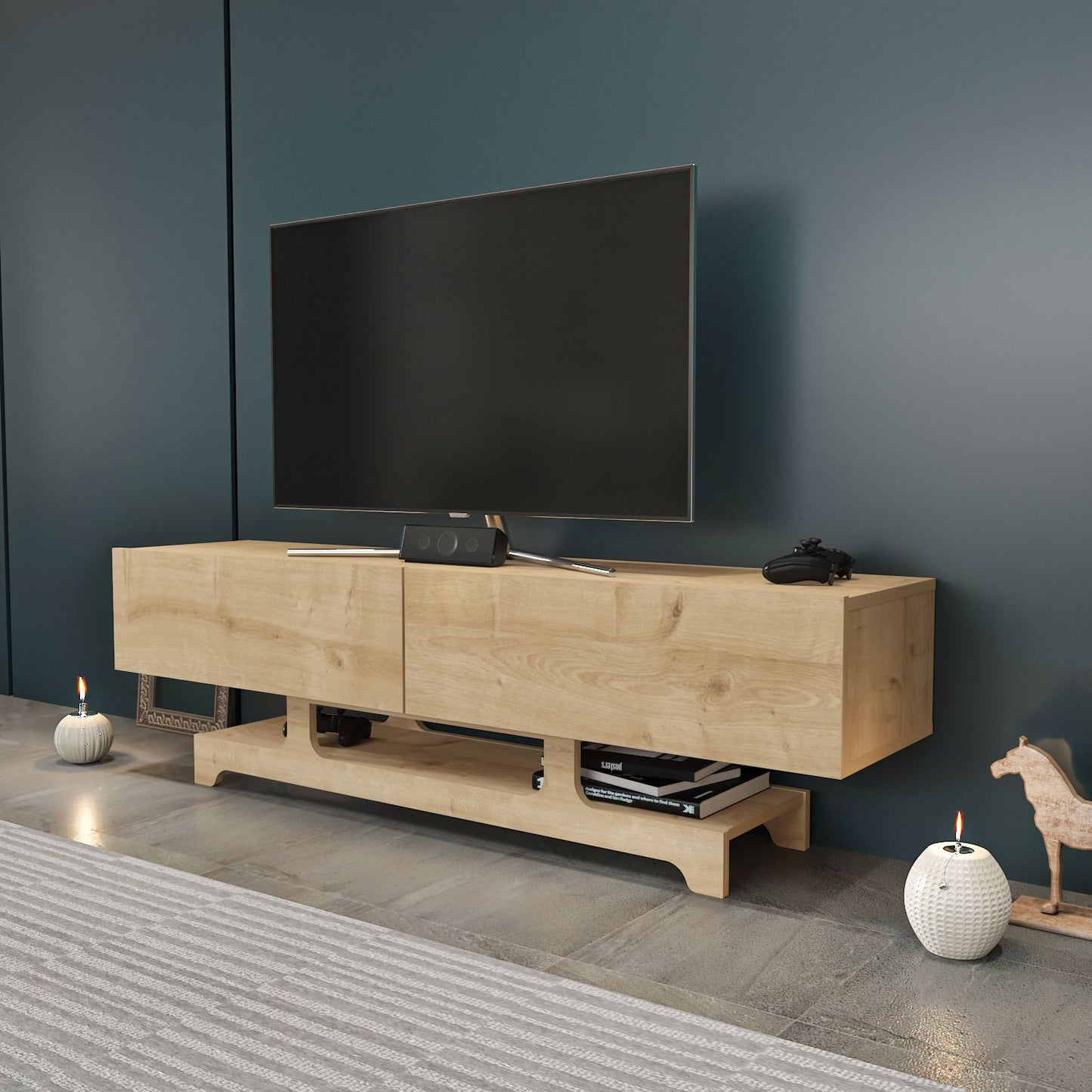 Έπιπλο Τηλεόρασης TV Βάση Σύνθεση Sapphire Δρυς | 875ZNA5344