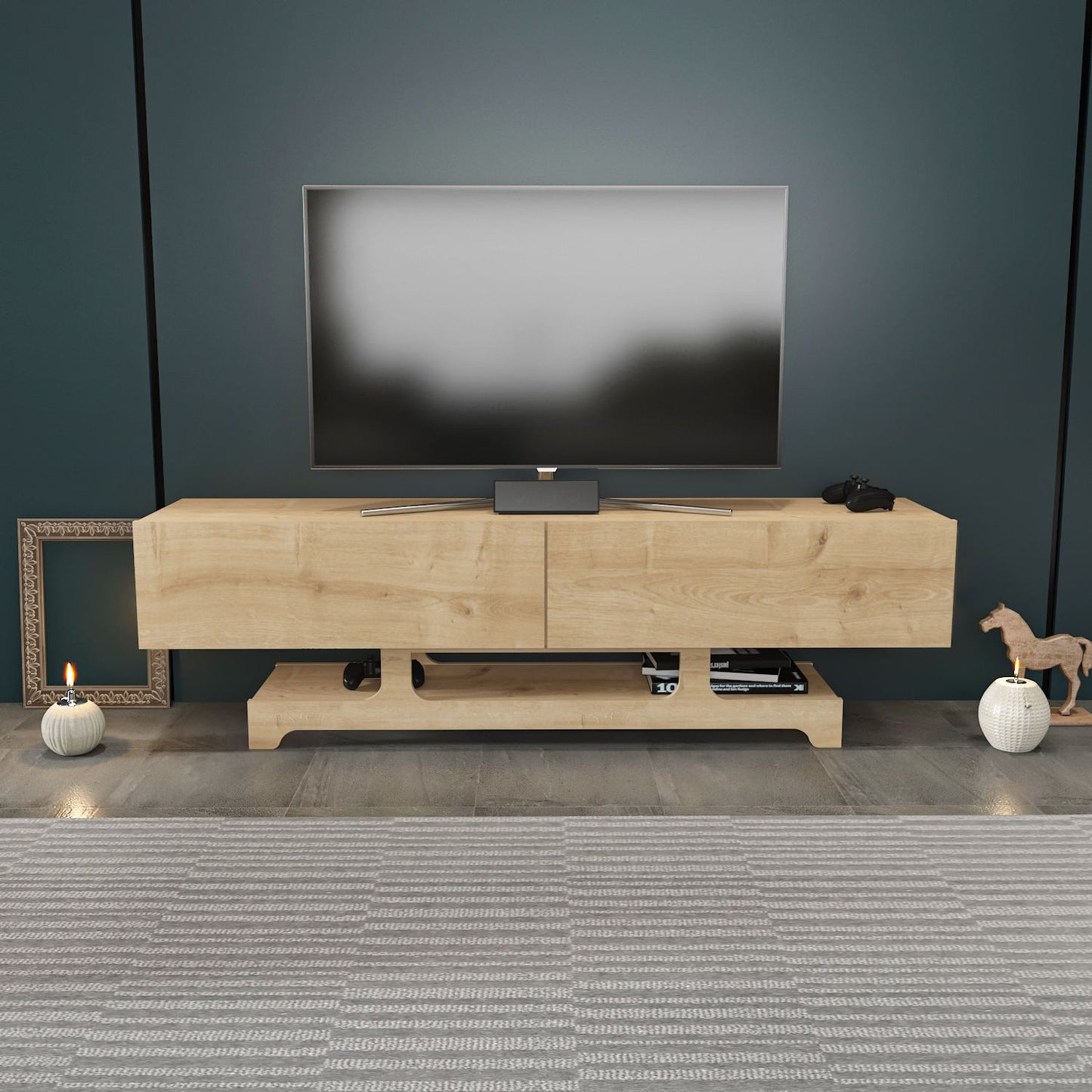 Έπιπλο Τηλεόρασης TV Βάση Σύνθεση Sapphire Δρυς | 875ZNA5344