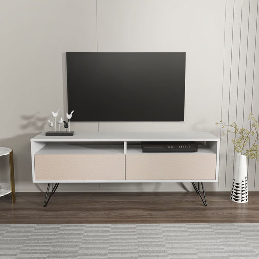 Έπιπλο Τηλεόρασης TV Βάση Σύνθεση Λευκό Beige | 875ZNA5346