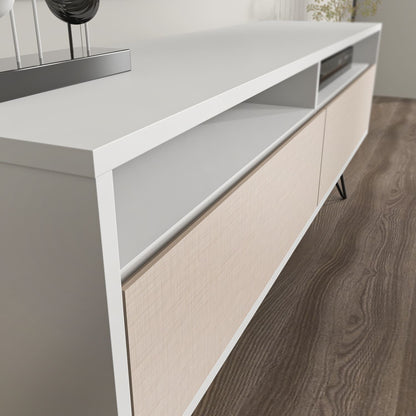 Έπιπλο Τηλεόρασης TV Βάση Σύνθεση Λευκό Beige | 875ZNA5346
