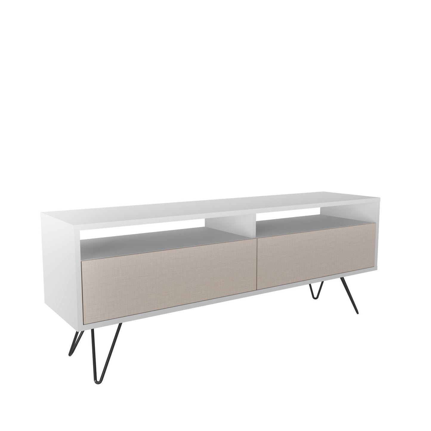 Έπιπλο Τηλεόρασης TV Βάση Σύνθεση Λευκό Beige | 875ZNA5346