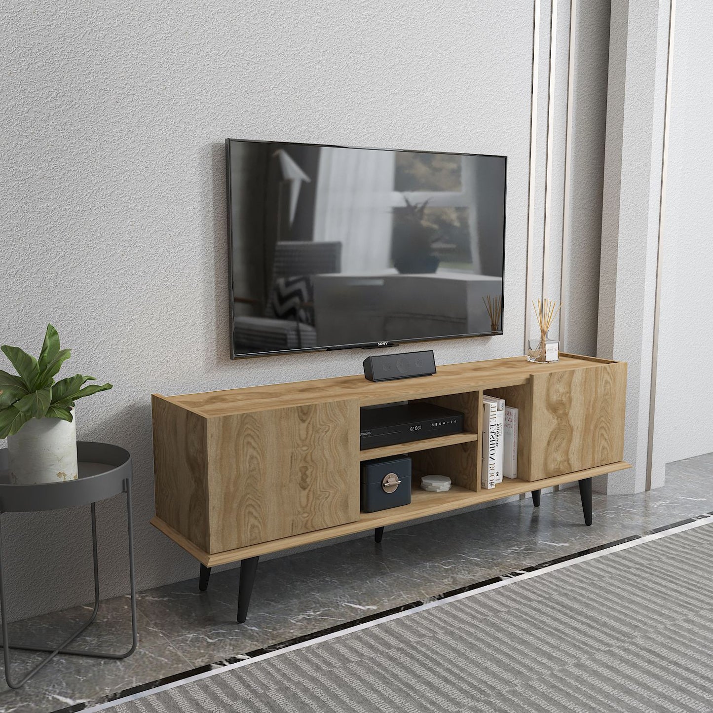 Έπιπλο Τηλεόρασης TV Βάση Σύνθεση Oud Δρυς | 875ZNA5350