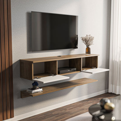 Έπιπλο Τηλεόρασης TV Βάση Σύνθεση Καρυδί Λευκό | 875ZNA5353