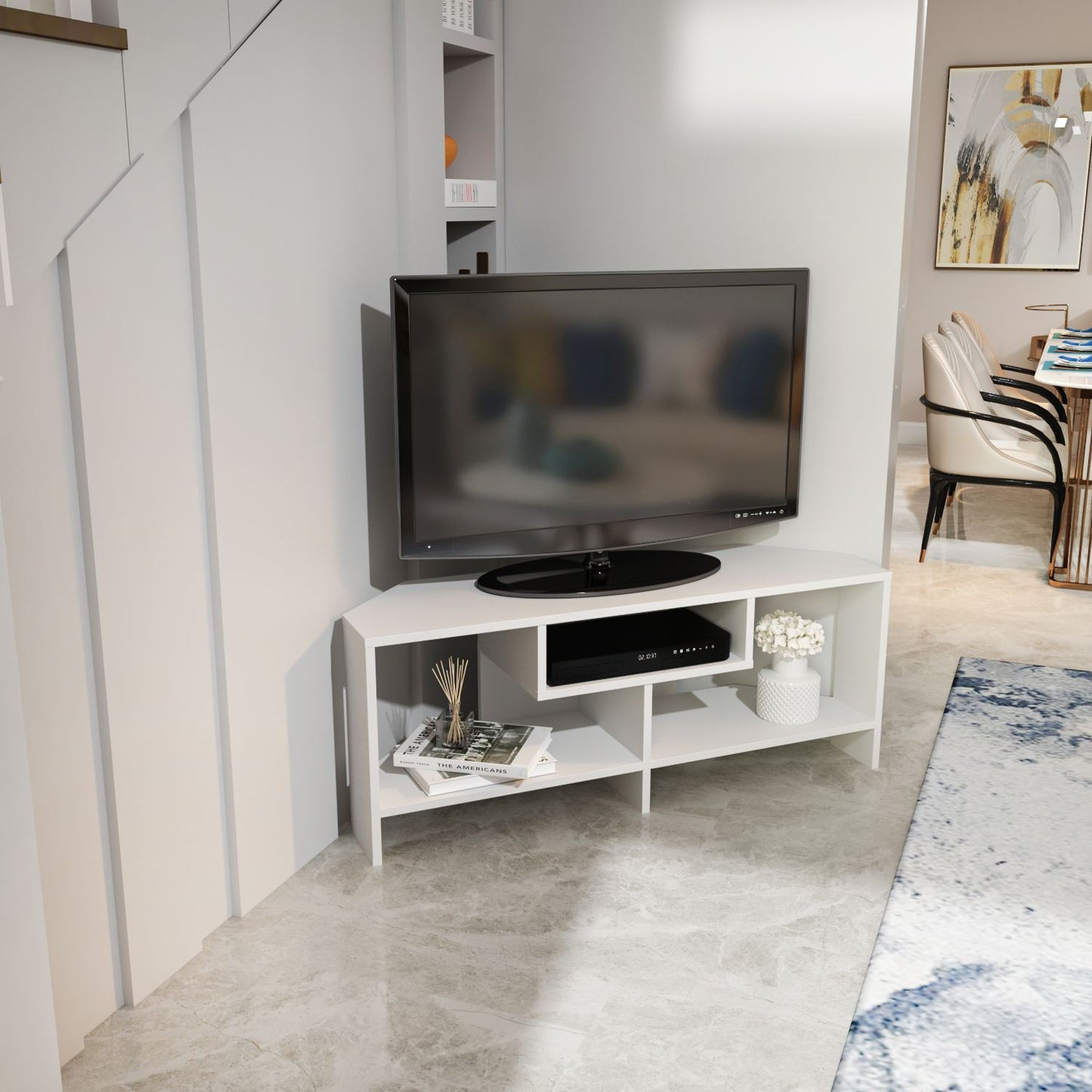 Έπιπλο Τηλεόρασης TV Βάση Σύνθεση Λευκό | 875ZNA5356