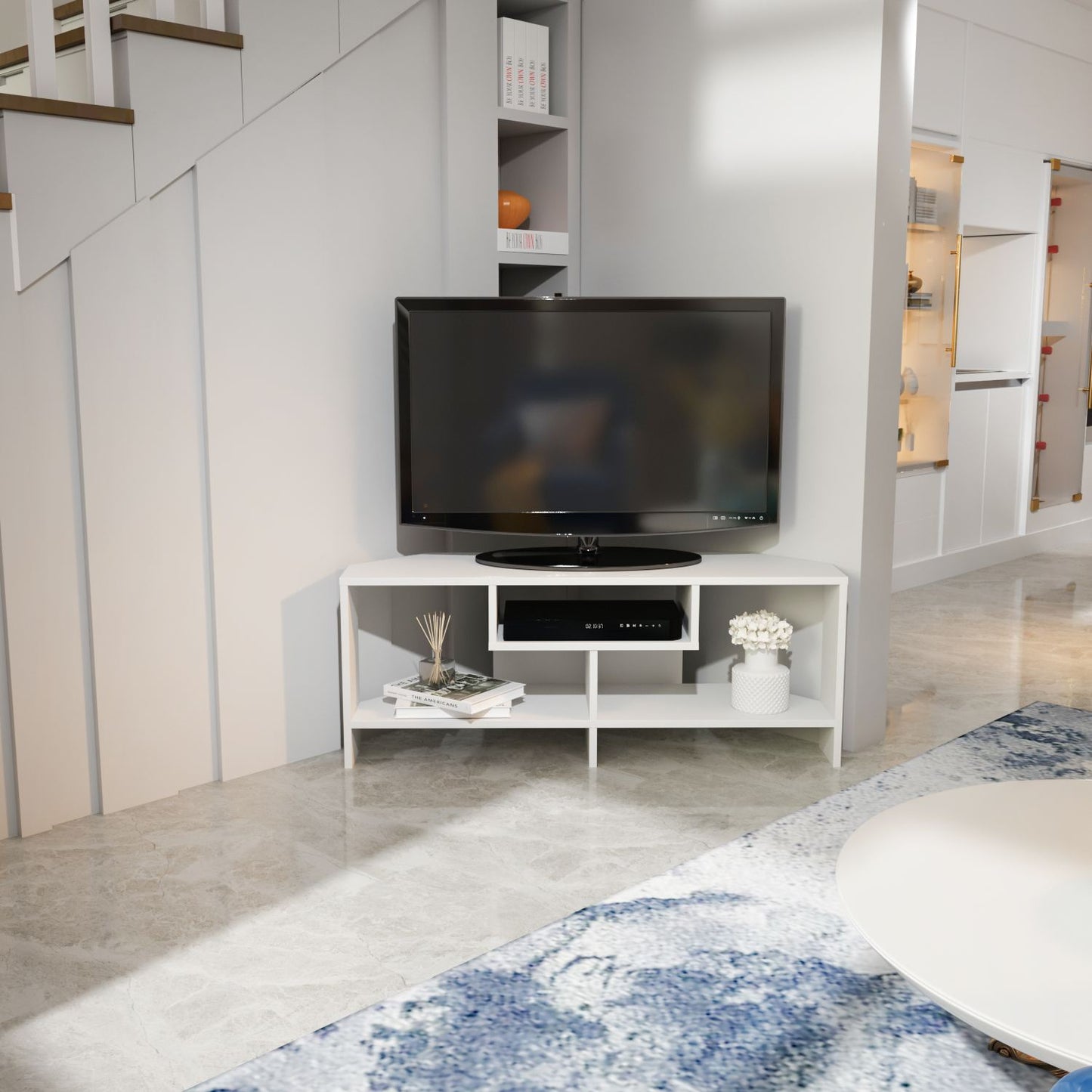 Έπιπλο Τηλεόρασης TV Βάση Σύνθεση Λευκό | 875ZNA5356