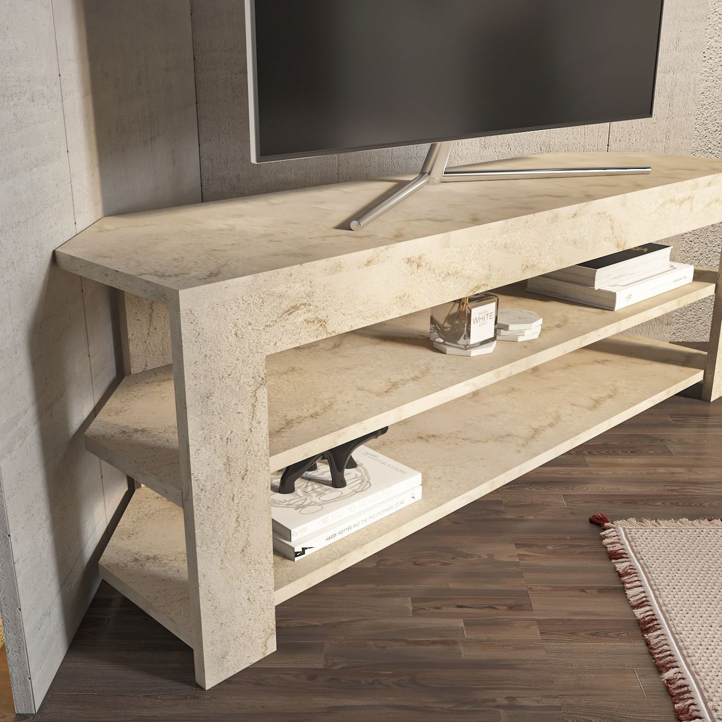 Έπιπλο Τηλεόρασης TV Βάση Σύνθεση Travertine | 875ZNA5360