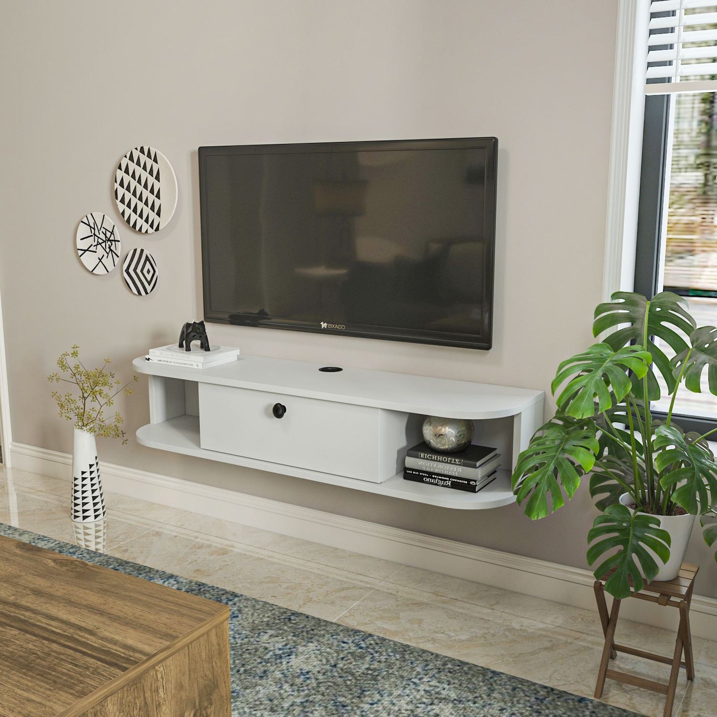 Έπιπλο Τηλεόρασης TV Βάση Σύνθεση Λευκό | 875ZNA5363