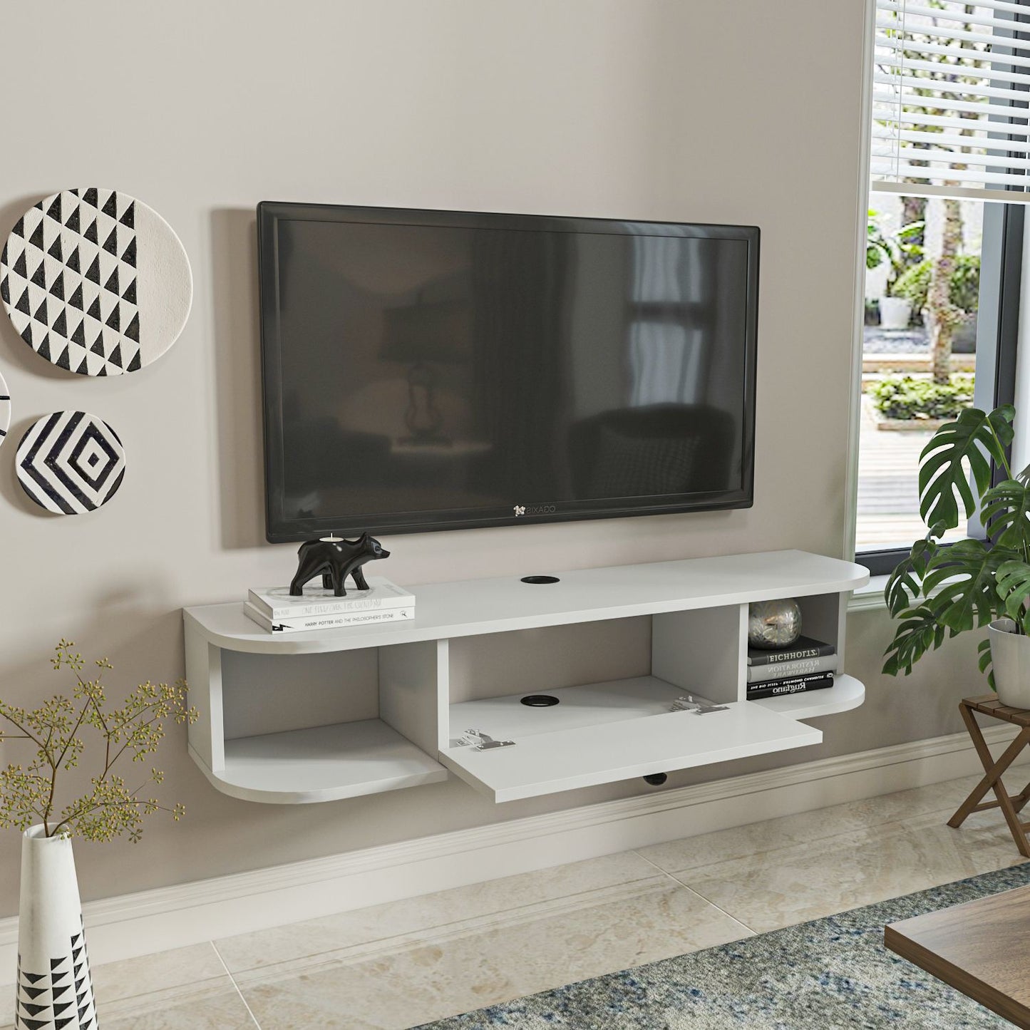 Έπιπλο Τηλεόρασης TV Βάση Σύνθεση Λευκό | 875ZNA5363