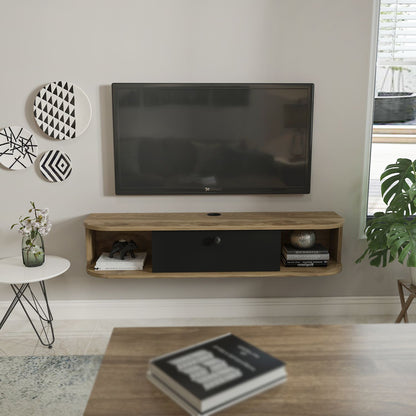 Έπιπλο Τηλεόρασης TV Βάση Σύνθεση Μαύρο Oud Δρυς | 875ZNA5366