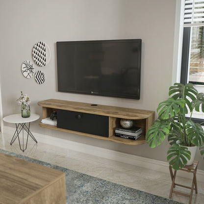 Έπιπλο Τηλεόρασης TV Βάση Σύνθεση Μαύρο Oud Δρυς | 875ZNA5366