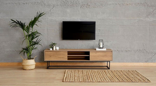 Έπιπλο Τηλεόρασης TV Βάση Σύνθεση Καρυδί Μαύρο | 878ALM3004