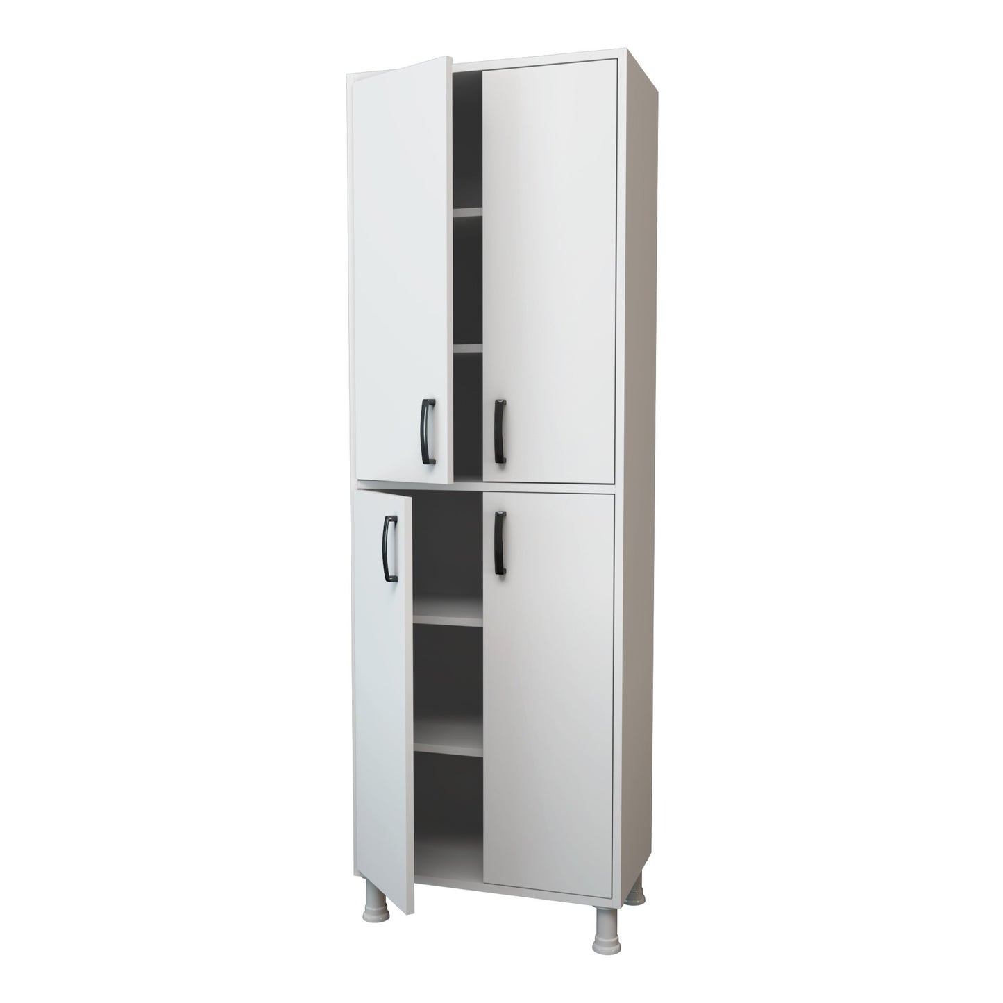Ντουλάπι Πολλαπλών Χρήσεων με Ράφια 62,6x35,8x191 εκ. – Λευκό Ράφι Κουζίνας 893RAN4535