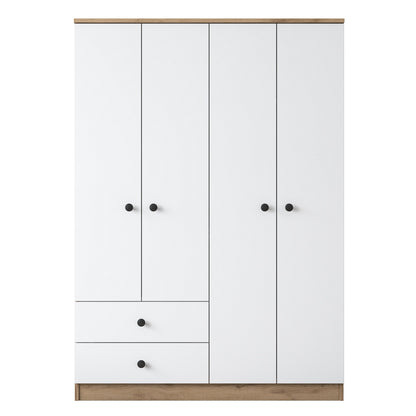 Ντουλάπα 120x170x42.5 εκ Walnut White 893RAN4544