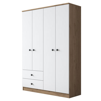 Ντουλάπα 120x170x42.5 εκ Walnut White 893RAN4544