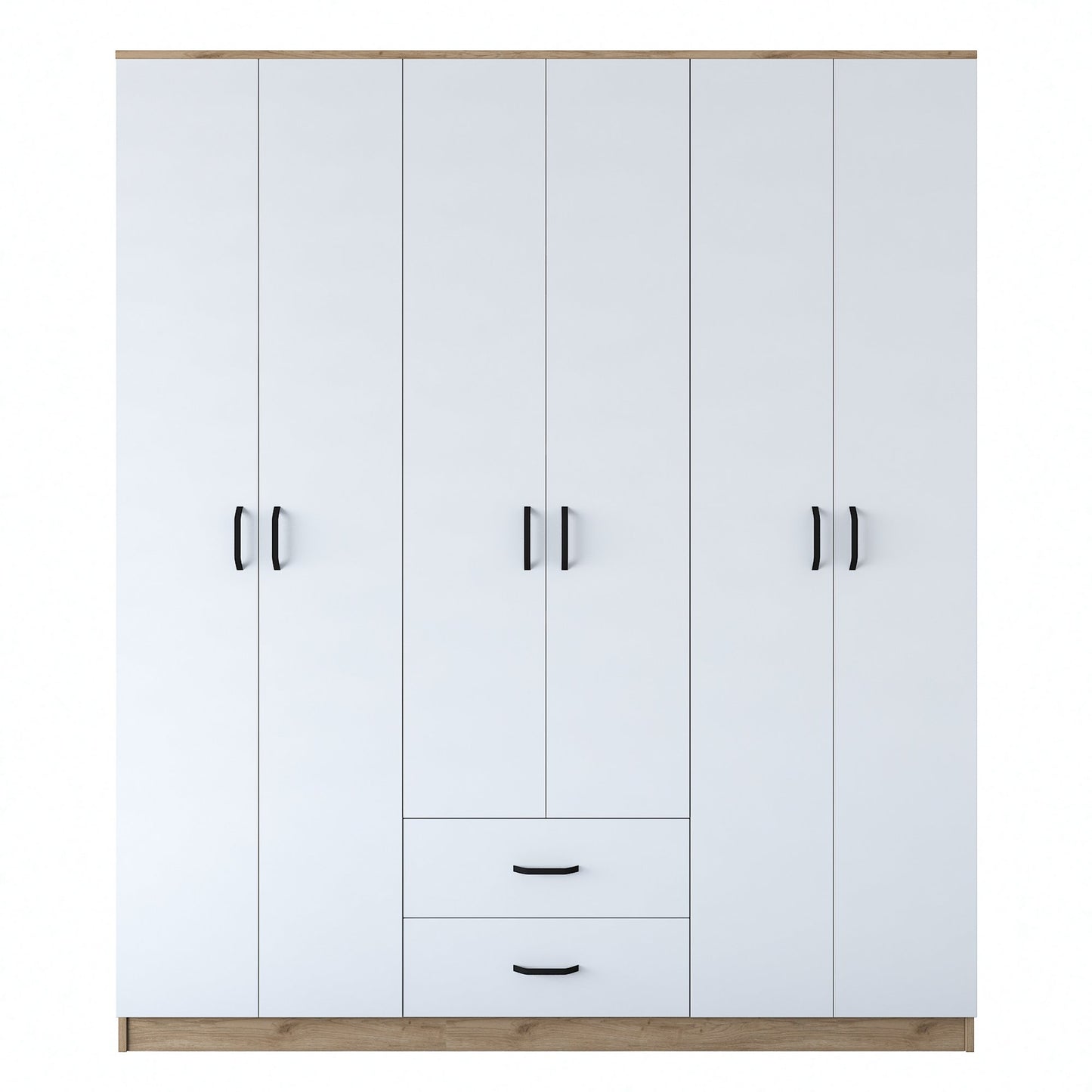 Ντουλάπα 180x210x51.5 εκ Walnut White 893RAN4546