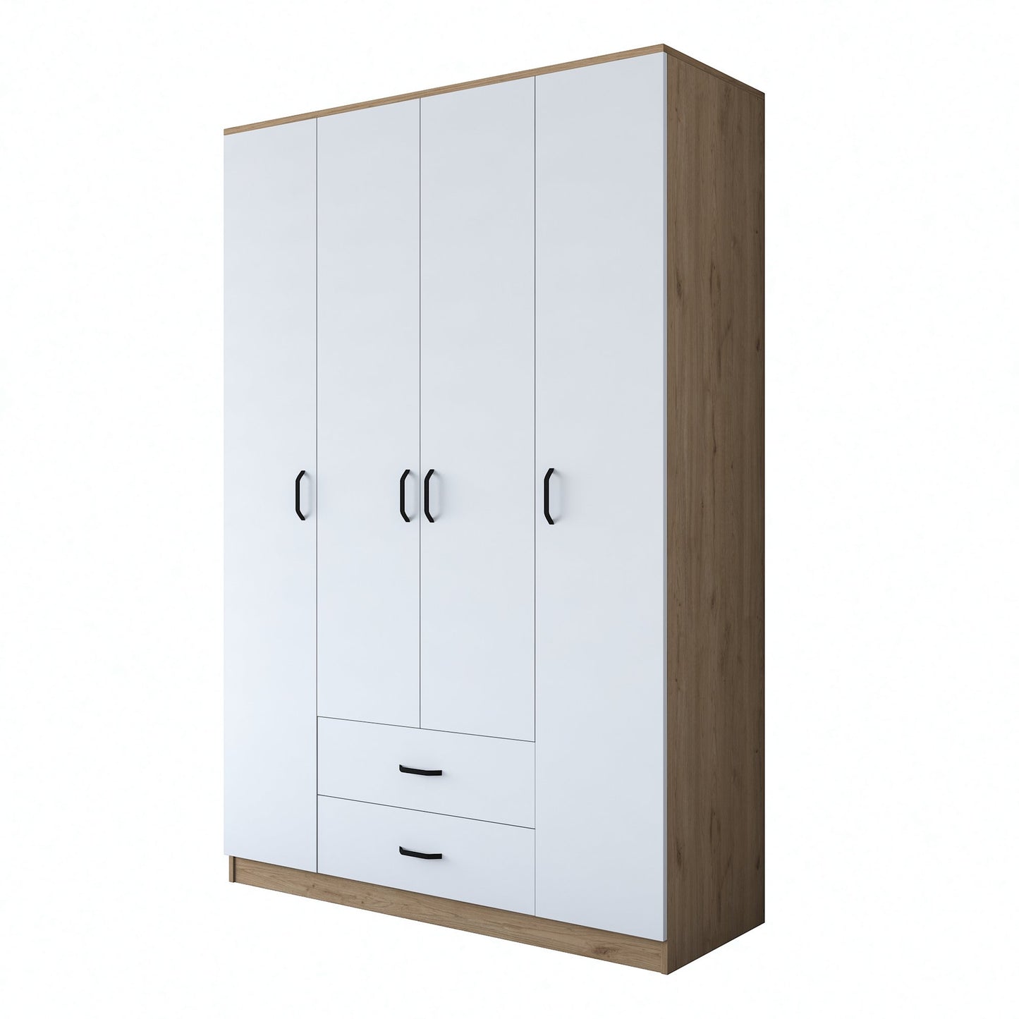 Ντουλάπα 140x210x51.5 εκ Walnut White 893RAN4547
